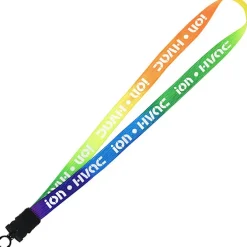 Tie-Dye Multicolor Lanyard - 3/4 inches - Snap Buckle Release