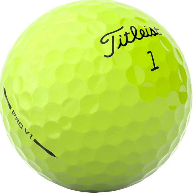 Titleist Pro V1 Yellow Golf Ball - Dozen - Factory Direct