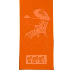 Tone on Tone Stock Art Towel - Chair with Umbrella