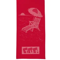 Tone on Tone Stock Art Towel - Chair with Umbrella