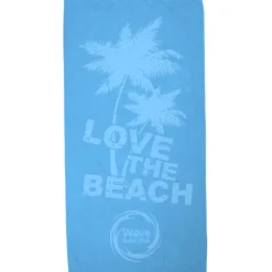 Tone on Tone Stock Art Towel - Love the Beach