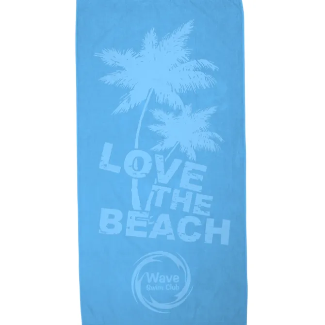 Tone on Tone Stock Art Towel - Love the Beach