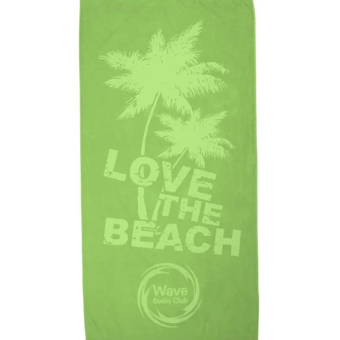 Tone on Tone Stock Art Towel - Love the Beach