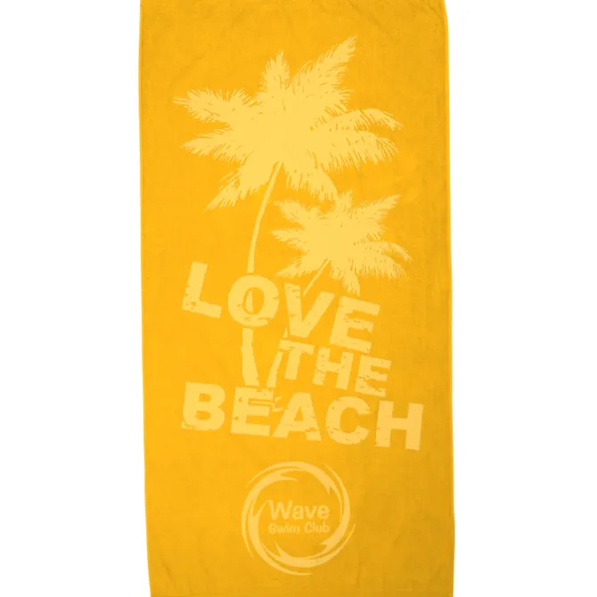 Tone on Tone Stock Art Towel - Love the Beach