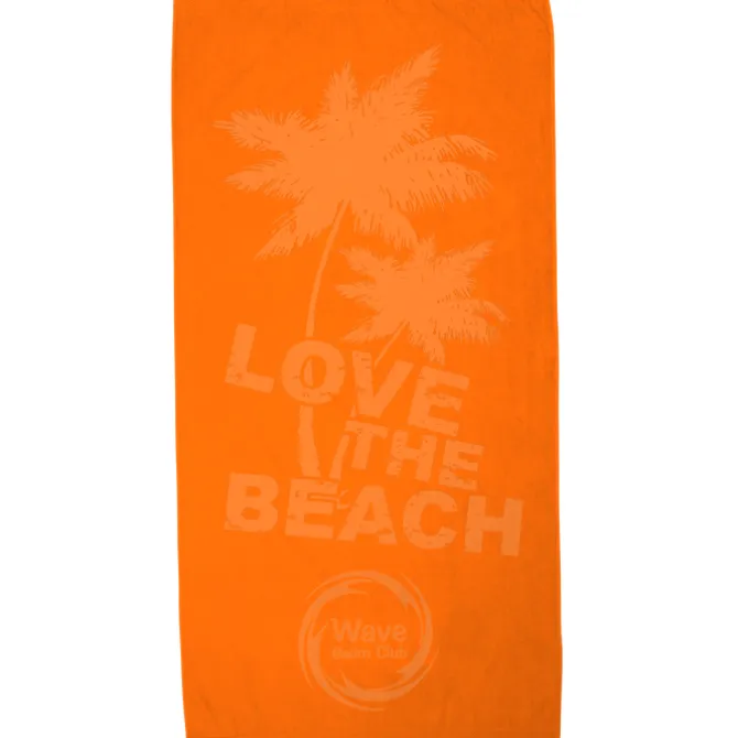 Tone on Tone Stock Art Towel - Love the Beach