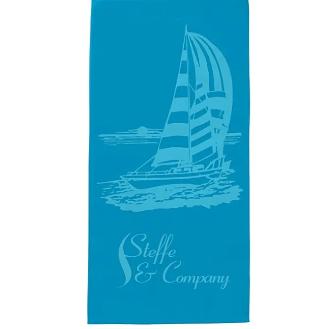 Tone on Tone Stock Art Towel - Sailboat
