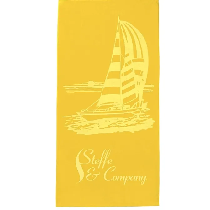 Tone on Tone Stock Art Towel - Sailboat