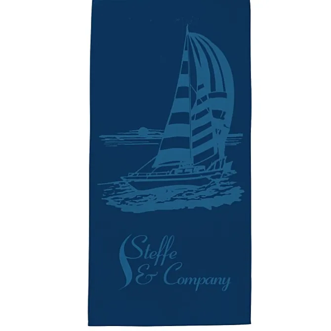 Tone on Tone Stock Art Towel - Sailboat