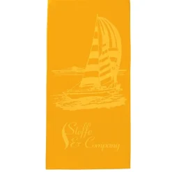Tone on Tone Stock Art Towel - Sailboat