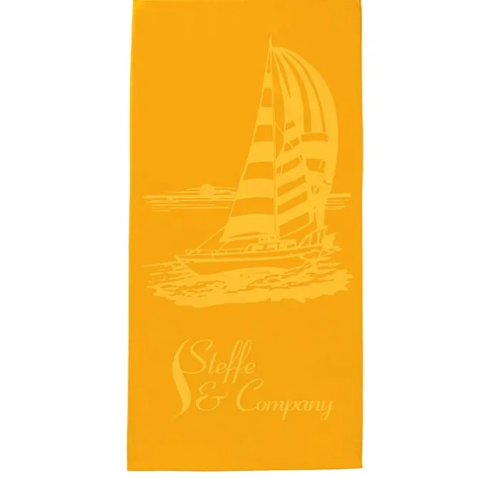 Tone on Tone Stock Art Towel - Sailboat
