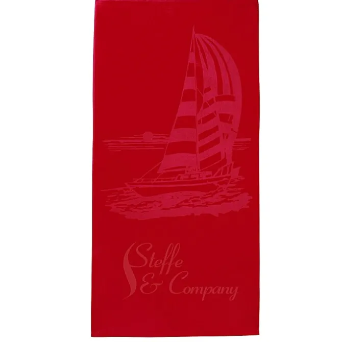 Tone on Tone Stock Art Towel - Sailboat