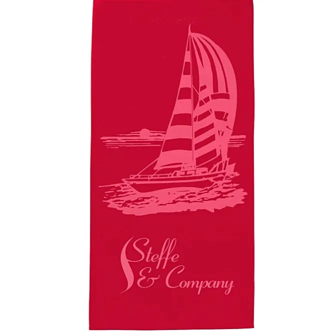Tone on Tone Stock Art Towel - Sailboat