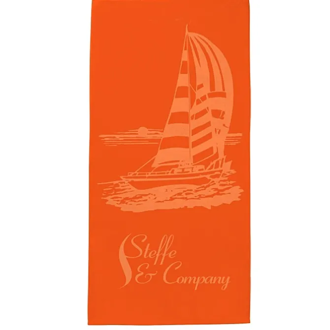 Tone on Tone Stock Art Towel - Sailboat