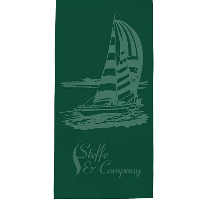 Tone on Tone Stock Art Towel - Sailboat