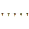 30' Triangle Pennant String - 12 inches x 9 inches - 16 Pennants - One Sided - Alternating