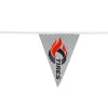 30' Triangle Pennant String - 12 inches x 9 inches - 16 Pennants - One Sided