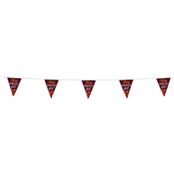 20' Triangle Pennant String - 12 inches x 9 inches - 11 Pennants - One Sided