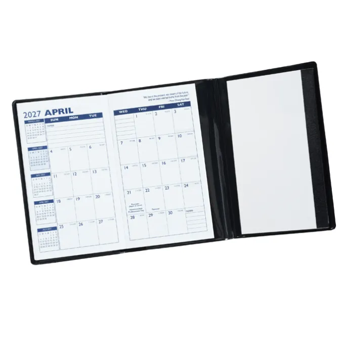 Tri-Fold Monthly Planner with Notepad & Contact Book