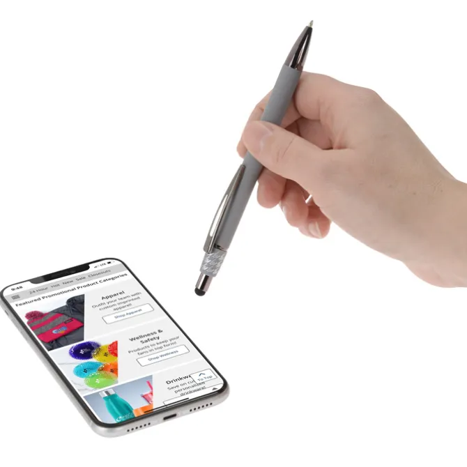 Turner Soft Touch Stylus Metal Spinner Pen - 24 hr