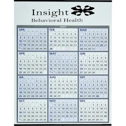 Two-Color Span-A-Year Wall Calendar