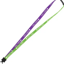 Two-Tone Cotton Lanyard - 5/8 inches - Plastic O-Ring
