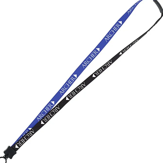 Two-Tone Cotton Lanyard - 5/8 inches - Plastic O-Ring
