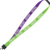 Two-Tone Cotton Lanyard - 7/8 inches - Plastic O-Ring