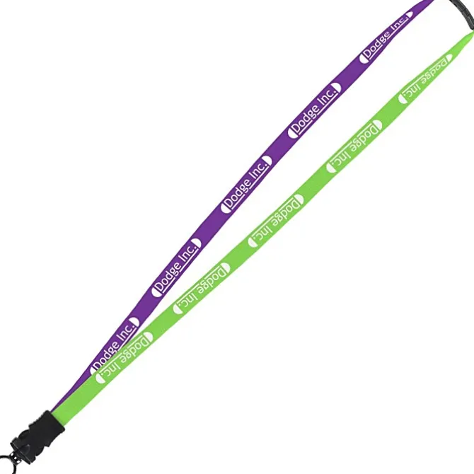 Two-Tone Cotton Lanyard - 5/8 inches - Snap Buckle Release