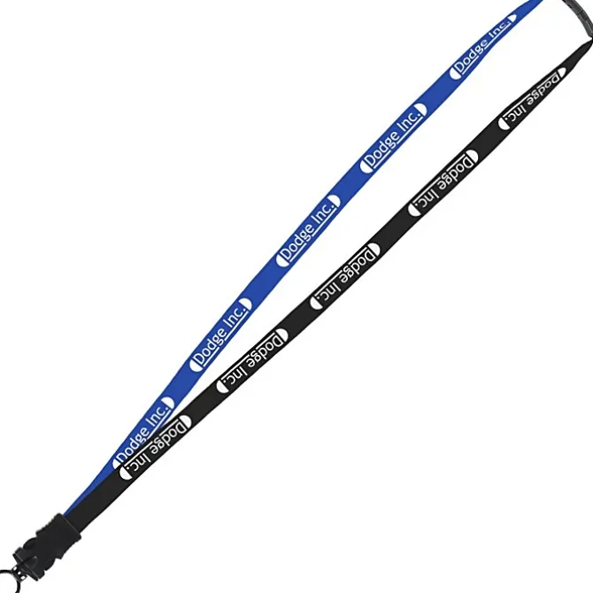 Two-Tone Cotton Lanyard - 5/8 inches - Snap Buckle Release