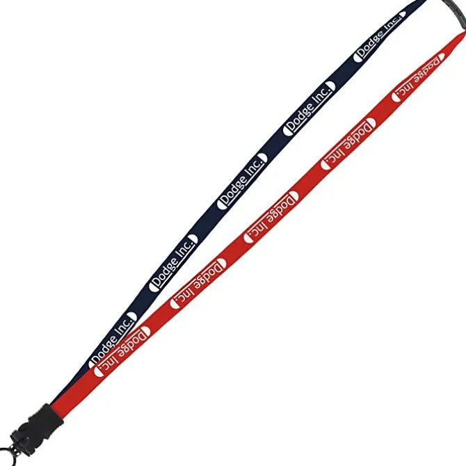 Two-Tone Cotton Lanyard - 5/8 inches - Snap Buckle Release