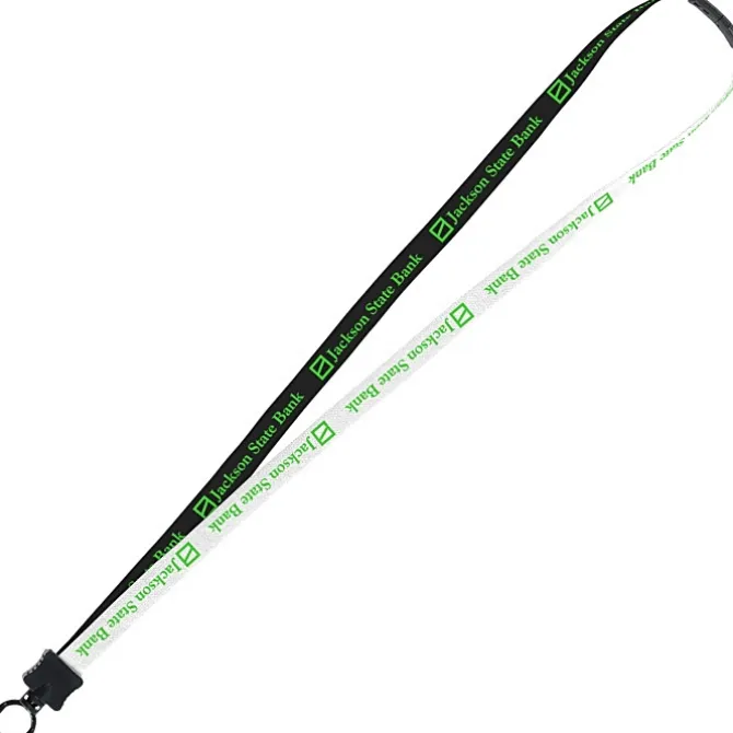 Two-Tone Cotton Lanyard - 5/8 inches - Plastic O-Ring - 24 hr