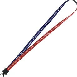 Two-Tone Cotton Lanyard - 5/8 inches - Plastic O-Ring - 24 hr
