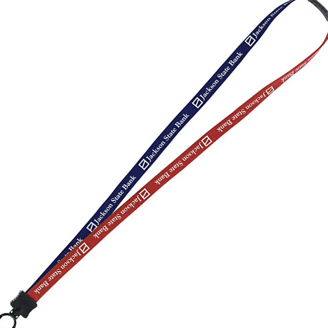 Two-Tone Cotton Lanyard - 5/8 inches - Plastic O-Ring - 24 hr