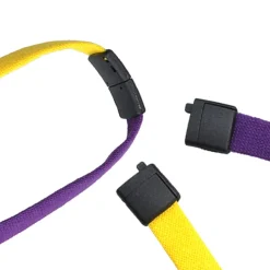 Two-Tone Cotton Lanyard - 5/8 inches - Plastic Bulldog Clip