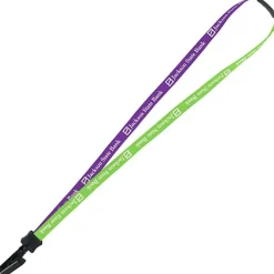 Two-Tone Cotton Lanyard - 5/8 inches - Plastic Bulldog Clip - 24 hr