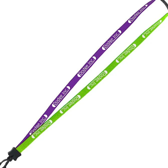 Two-Tone Cotton Lanyard - 5/8 inches - Plastic Swivel Snap Hook