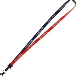 Two-Tone Cotton Lanyard - 5/8 inches - Metal Lobster Claw