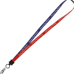Two-Tone Cotton Lanyard - 5/8 inches - Snap with Metal Bulldog Clip