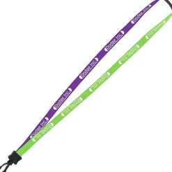 Two-Tone Cotton Lanyard - 5/8 inches - Plastic Swivel Snap Hook - 24 hr
