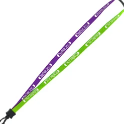 Two-Tone Cotton Lanyard - 5/8 inches - Plastic Swivel Snap Hook - 24 hr