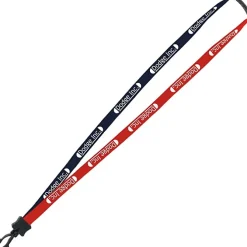 Two-Tone Cotton Lanyard - 5/8 inches - Plastic Swivel Snap Hook - 24 hr
