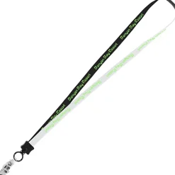 Two-Tone Cotton Lanyard - 5/8 inches - Snap with Metal Bulldog Clip - 24 hr