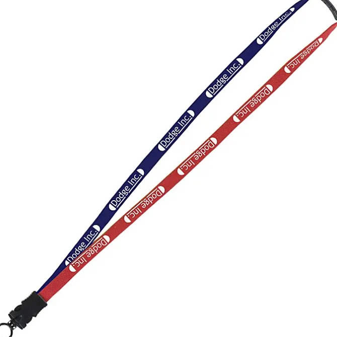 Two-Tone Cotton Lanyard - 5/8 inches - Snap Buckle Release - 24 hr