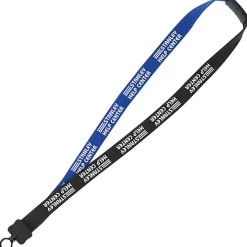 Two-Tone Cotton Lanyard - 7/8 inches - Plastic O-Ring - 24 hr
