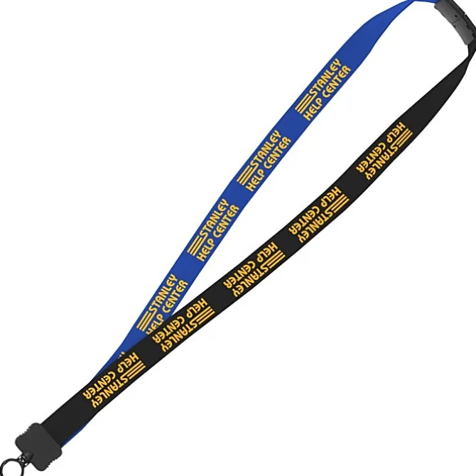 Two-Tone Cotton Lanyard - 7/8 inches - Plastic O-Ring - 24 hr