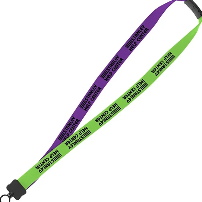 Two-Tone Cotton Lanyard - 7/8 inches - Plastic O-Ring - 24 hr