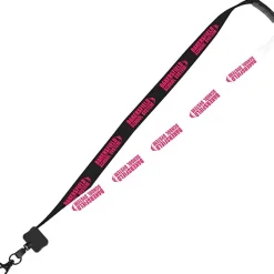 Two-Tone Cotton Lanyard - 7/8 inches - Metal Lobster Claw - 24 hr