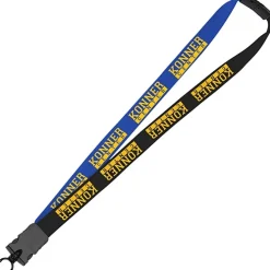 Two-Tone Cotton Lanyard - 7/8 inches - Snap Buckle Release - 24 hr