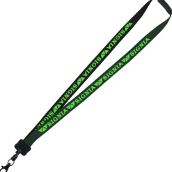 Two-Tone Smooth Nylon Lanyard - 7/8 inches - 34 inches - Metal Lobster Claw