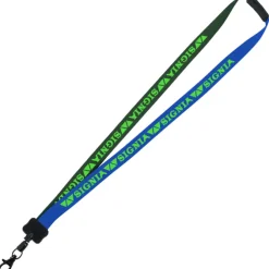 Two-Tone Smooth Nylon Lanyard - 7/8 inches - 34 inches - Metal Lobster Claw
